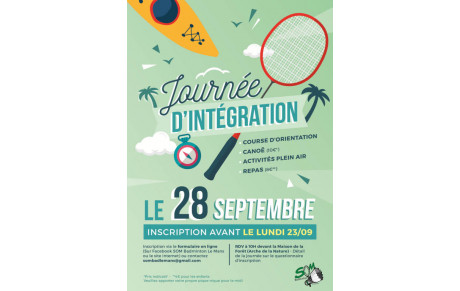 Journée d'intégration le 28/09